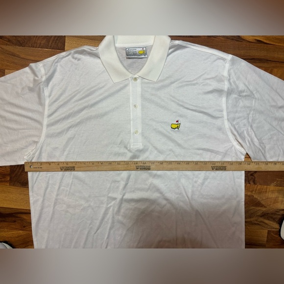 Augusta National Golf Shop Slazenger Polo XL White Cotton Masters Logo Vintage - Picture 7 of 8